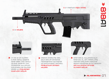 ALKANARMS 818A1 Bullpup Şarjörlü Av Tüfeği