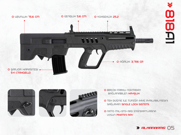 ALKANARMS 818A1 Bullpup Şarjörlü Av Tüfeği