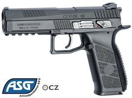 Asg - ASG CZ P-09 Siyah Blowback Havalı Tabanca