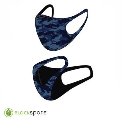 BLACKSPADE Çocuk Koruyucu Maske Lacivert Kamo S1