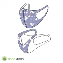 Blackspade - BLACKSPADE Çocuk Koruyucu Maske Unicorn Desen S1