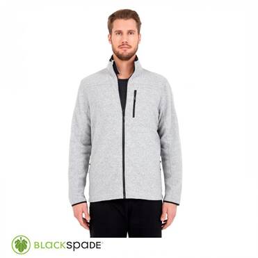 BLACKSPADE Önden Fermuarlı Polar Mont Gri XL