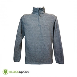 Blackspade - BLACKSPADE Polar Sweatshirt Gri Çizgili L