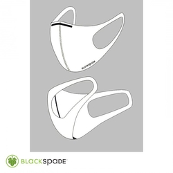 Blackspade - BLACKSPADE Unisex Koruyucu Maske Beyaz L