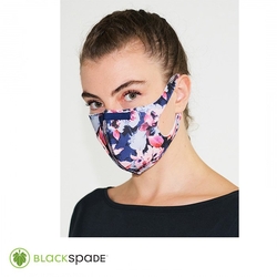 Blackspade - BLACKSPADE Unisex Koruyucu Maske Çiçek Desen L