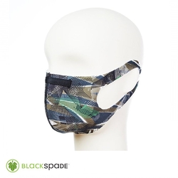 Blackspade - BLACKSPADE Unisex Koruyucu Maske Çizgi-Hat Desen M