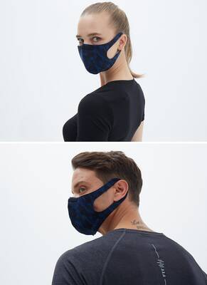 BLACKSPADE Unisex Koruyucu Maske Lacivert Kamo L