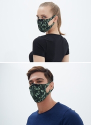 BLACKSPADE Unisex Koruyucu Maske Yeşil Kamo L - Thumbnail