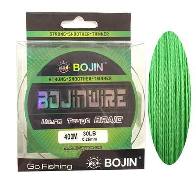 BOJIN 4X Braıd İp Misina 0.25 mm 400 m Yeşil