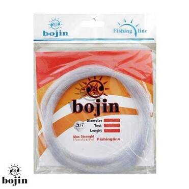 BOJIN Poşet Misina 100 m - 0.40mm Renk:B006(Beyaz)