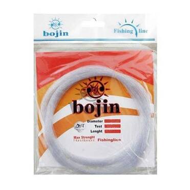 BOJIN Poşet Misina 100 m - 0.40mm Renk:B006(Beyaz)