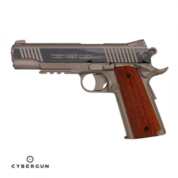 Cybergun - CYBERGUN Colt 1911 Rail Gun Gümüş Airsoft Tabanca