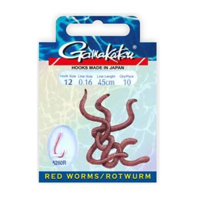 D. GAMAKATSU BKD-5260B Red Worm İğne Takımı 60Cm #