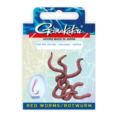 D. GAMAKATSU BKD-5260R Red Worm İğne Takım 75Cm #1