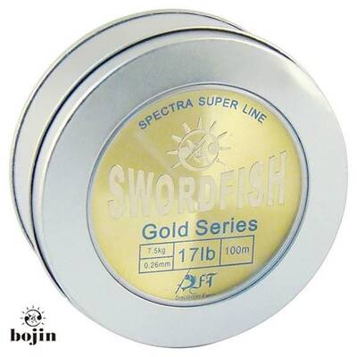 D.BOJIN Gold Swordfish Metal Kutu Misina 100m-0.20