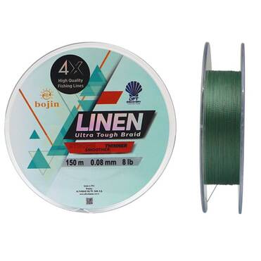 DFT Bojin 4X aLinen İp Misina 0.08 mm 150 m Yeşil