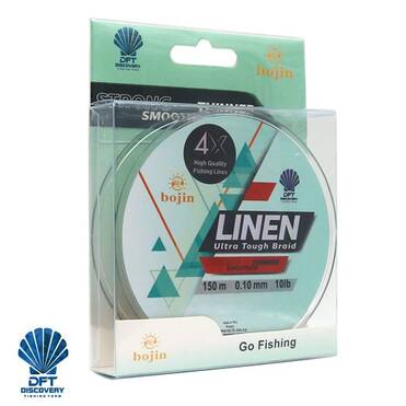 DFT Bojin 4X Linen İp Misina 0.10 mm 150 m Yeşil