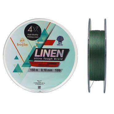 DFT Bojin 4X Linen İp Misina 0.10 mm 150 m Yeşil