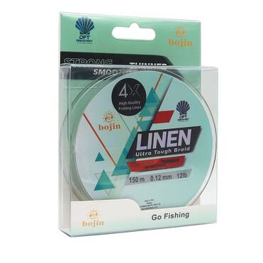 DFT Bojin 4X Linen İp Misina 0.12 mm 150 m Yeşil