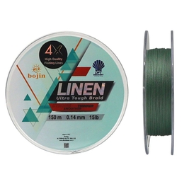 DFT Bojin 4X Linen İp Misina 0.14 mm 150 m Yeşil - Thumbnail