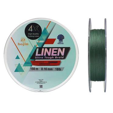 DFT Bojin 4X Linen İp Misina 0.16 mm 150 m Yeşil