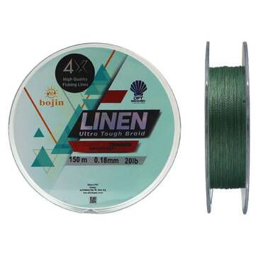 DFT Bojin 4X Linen İp Misina 0.18 mm 150 m Yeşil