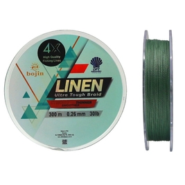 DFT Bojin 4X Linen İp Misina 0.26 mm 300 m Yeşil - Thumbnail