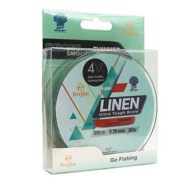 DFT Bojin 4X Linen İp Misina 0.35 mm 300 m Yeşil