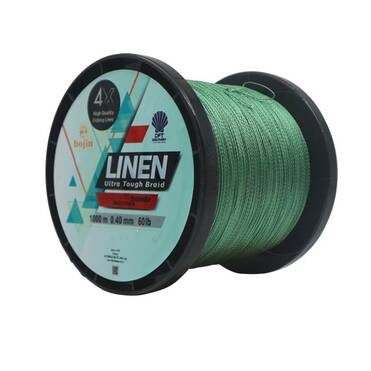 DFT Bojin 4X Linen İp Misina 0.40 mm 1000m Yeşil