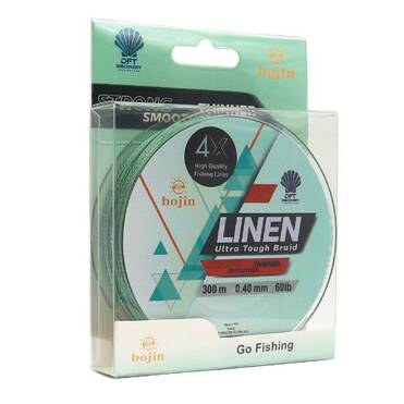 DFT Bojin 4X Linen İp Misina 0.40 mm 300 m Yeşil