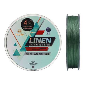 DFT Bojin 4X Linen İp Misina 0.40 mm 300 m Yeşil