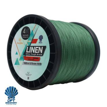 DFT Bojin 4X Linen İp Misina 0.70 mm 1000m Yeşil