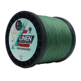 DFT Bojin 4X Linen İp Misina 0.80 mm 1000m Yeşil - Thumbnail