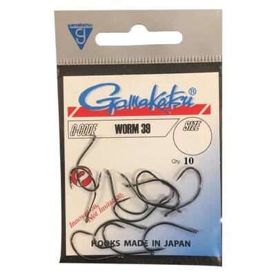 GAMAKATSU Worm 39 Siyah No:1 Olta İğnesi 1/10