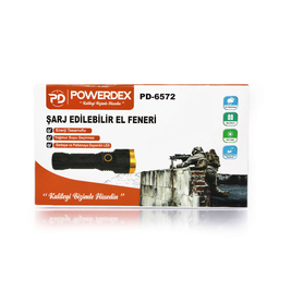 Powerdex Pd-6572 Su Geçirmez Şarjlı Profesyonel El Feneri - Thumbnail