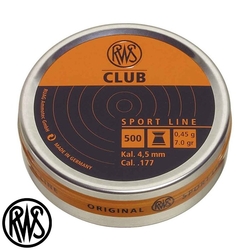 RWS Aır Gun Pellets - RWS Club 4,5M 0,45G Havalı Saçma *500