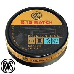 RWS Aır Gun Pellets - RWS R10 Match HV 4,49 4,5M 0,45G Havalı Saçma *500