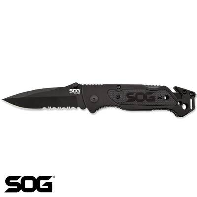 SOG FF-25 Escape Tırtıklı Çakı - Siyah