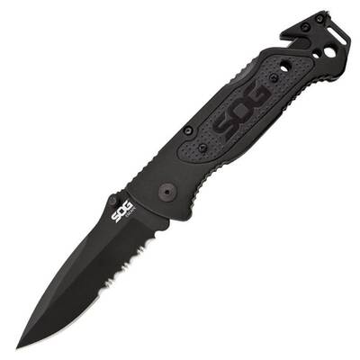 SOG FF-25 Escape Tırtıklı Çakı - Siyah