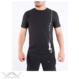 VAV Tactical & Outdoor - VAV Baseti-02 Yuv. Yaka Tişört Siyah Dağcı D. XS