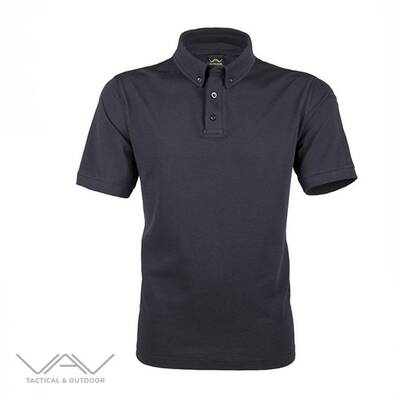 VAV Tlac-01 Polo Yaka Tişört Siyah L