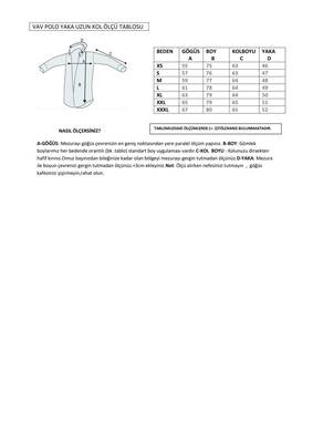 VAV Tlac-02 Polo Yaka Uzun Kol Tişört K. Füme XXXL