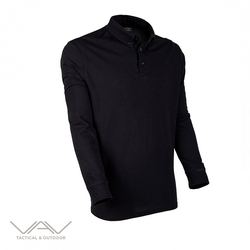 VAV Tactical & Outdoor - VAV Tlac-02 Polo Yaka Uzun Kollu Tişört Siyah L