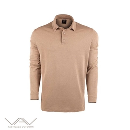 VAV Tactical & Outdoor - VAV Tlac-04 Polo Yaka Uzun Kol Tişört Bej L