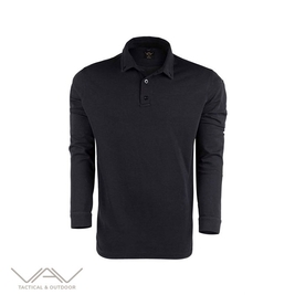 VAV Tactical & Outdoor - VAV Tlac-04 Polo Yaka Uzun Kol Tişört Siyah L