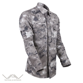 VAV Tactical & Outdoor - VAV Uzun Kol Gömlek Tactek-01 Gri Kamuflaj XS