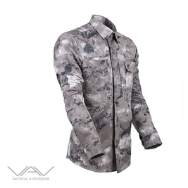 VAV Tactical & Outdoor - VAV Uzun Kol Gömlek Tactek-02 Siyah Kamuflaj L